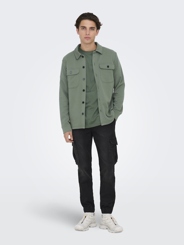 Onsnewkodyl Overshirt Sweat Noos - Olijf