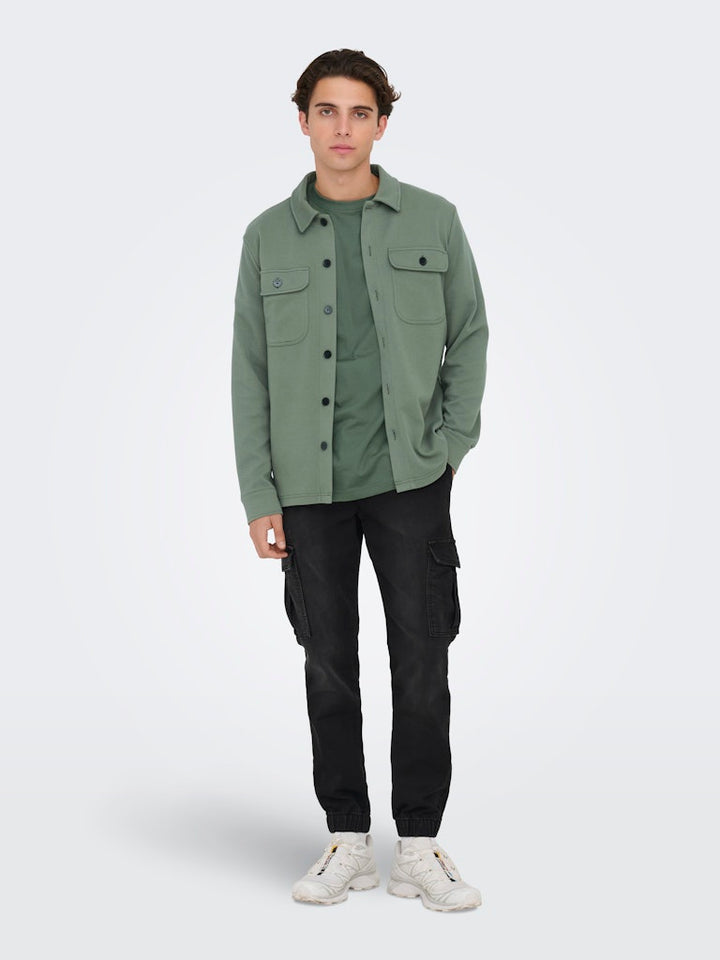 Onsnewkodyl Overshirt Sweat Noos - Olijf