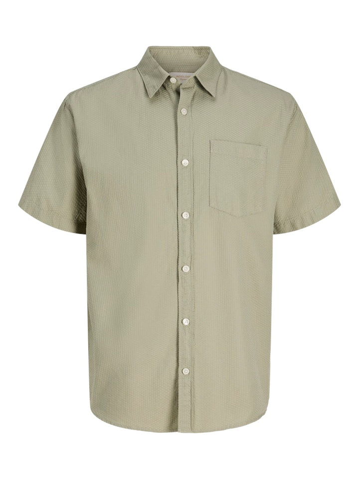 Jornantucket Dobby Shirt Ss - Olijf