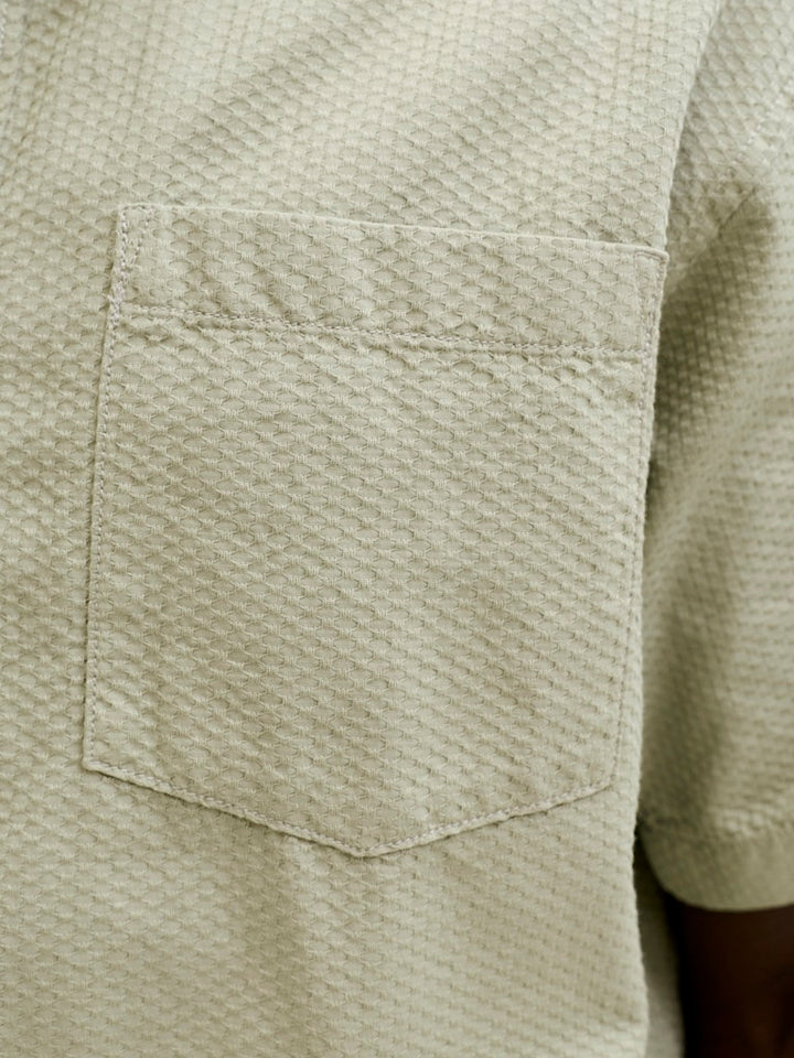 Jornantucket Dobby Shirt Ss - Olijf