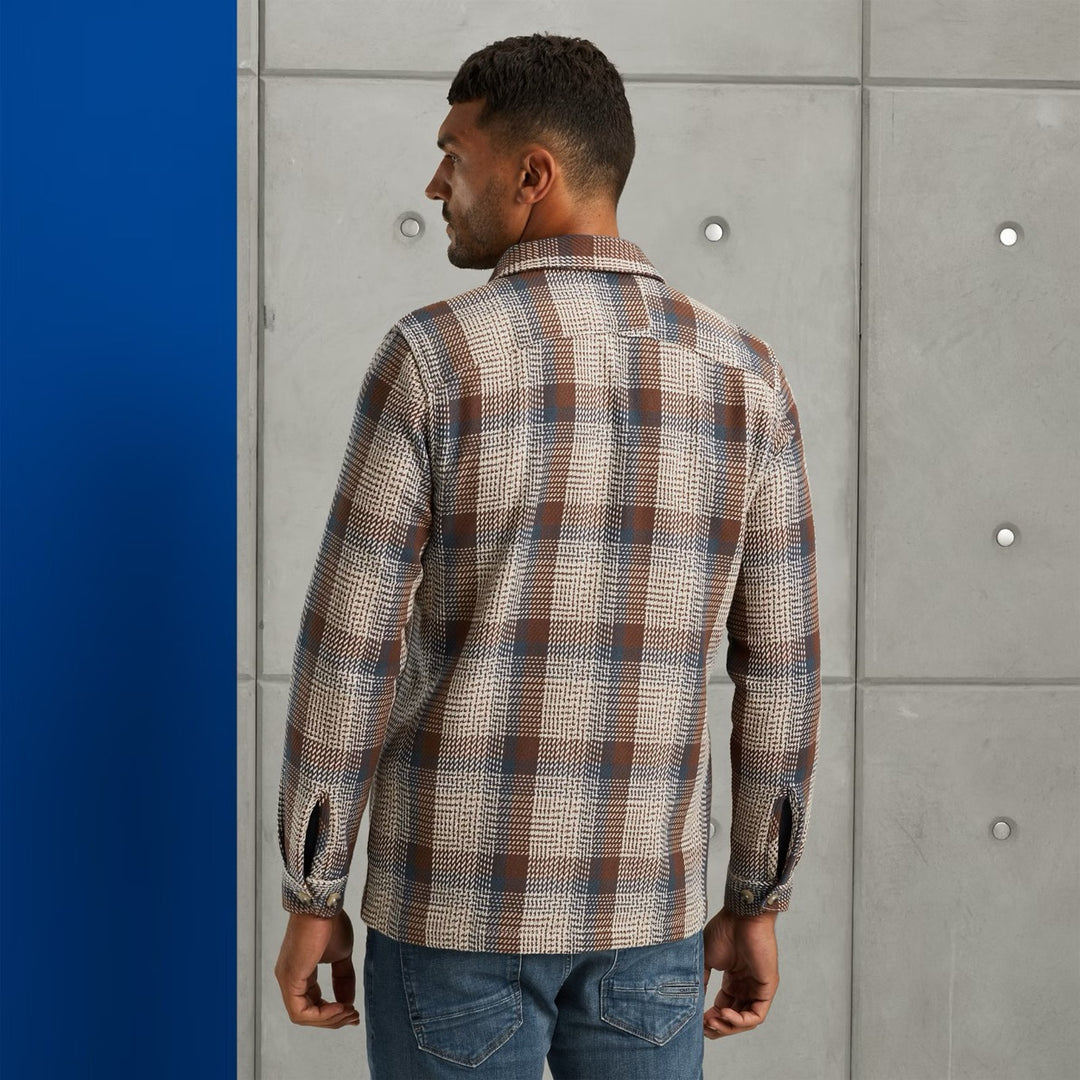 Long Sleeve Shirt Heavy Check - Olijf