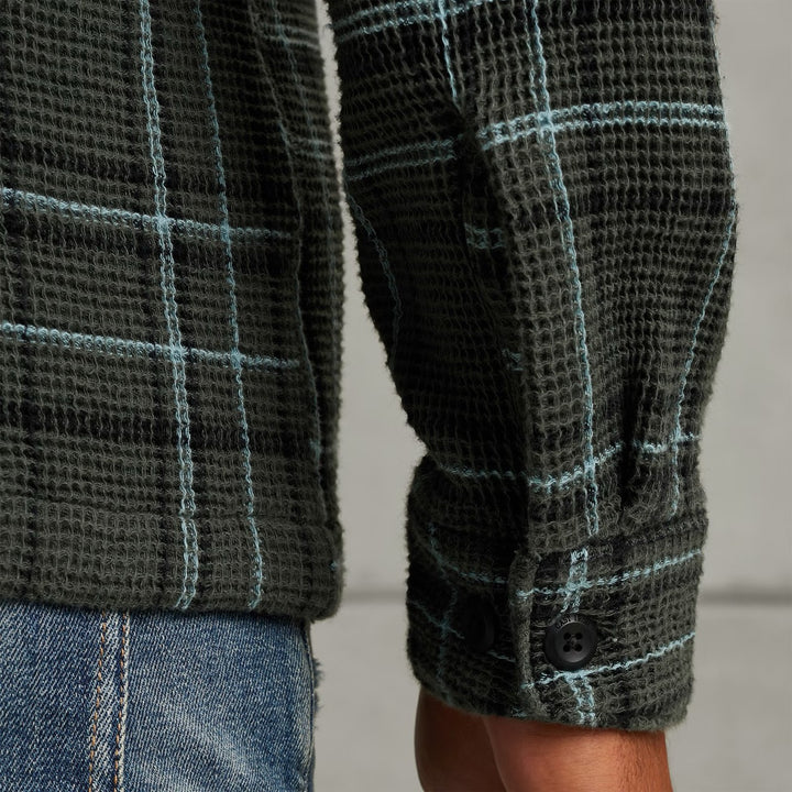 Long Sleeve Shirt Yd Check Regular - Olijf