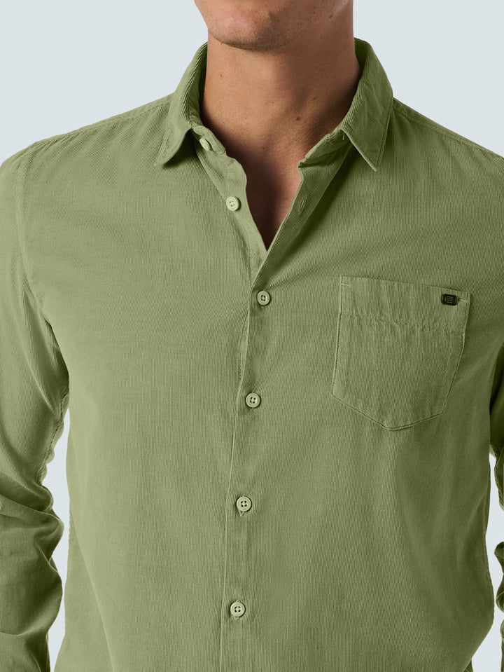 Shirt Corduroy Solid - Olijf