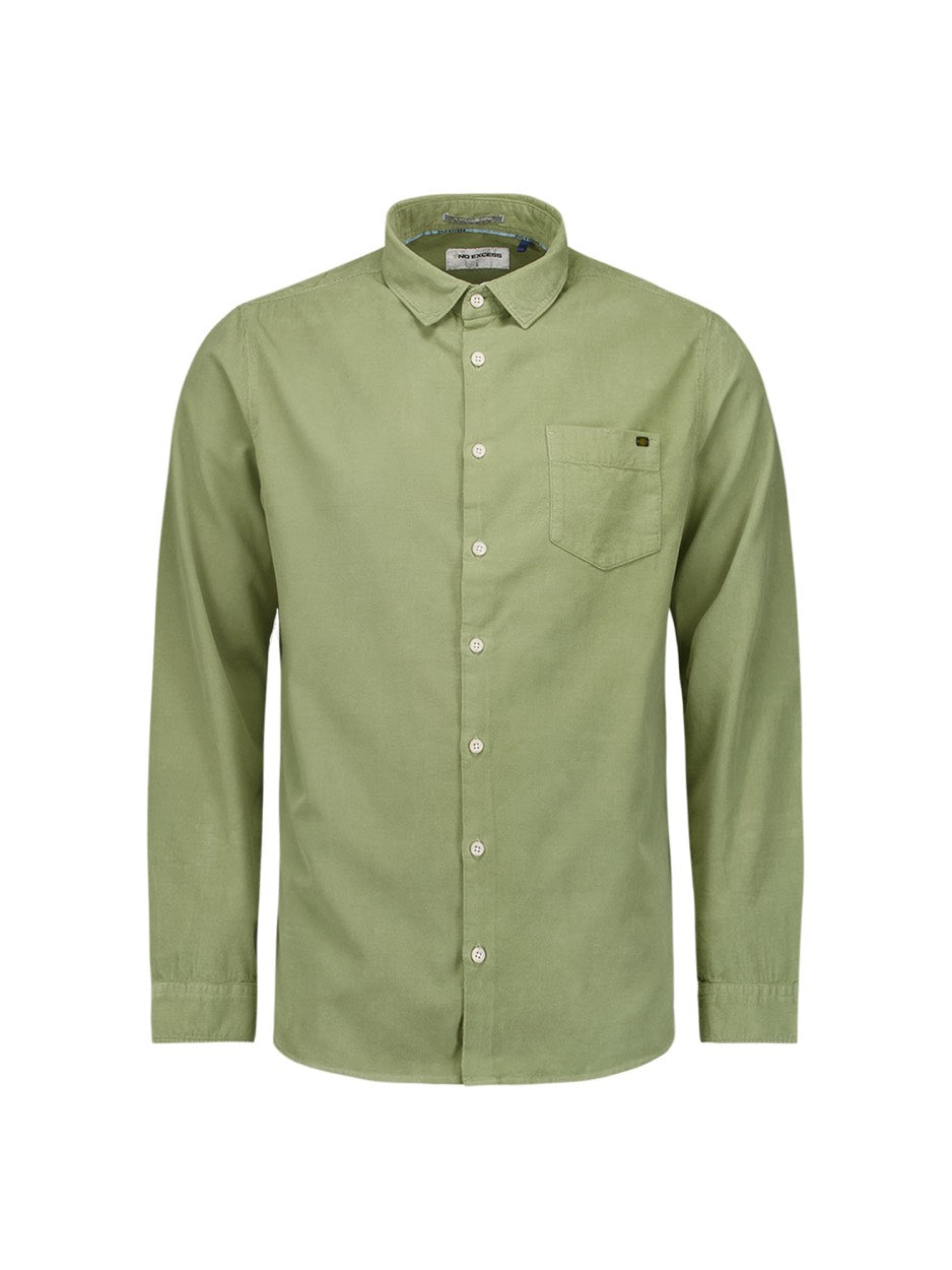 Shirt Corduroy Solid - Olijf