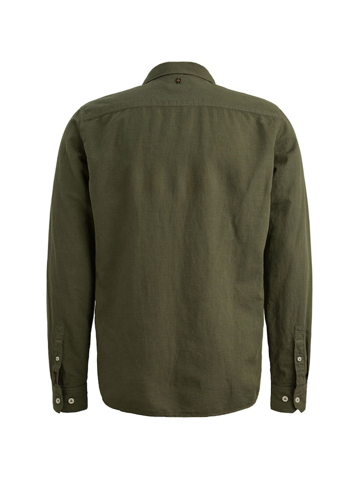 Long Sleeve Shirt Ctn Linen Garmen - Army