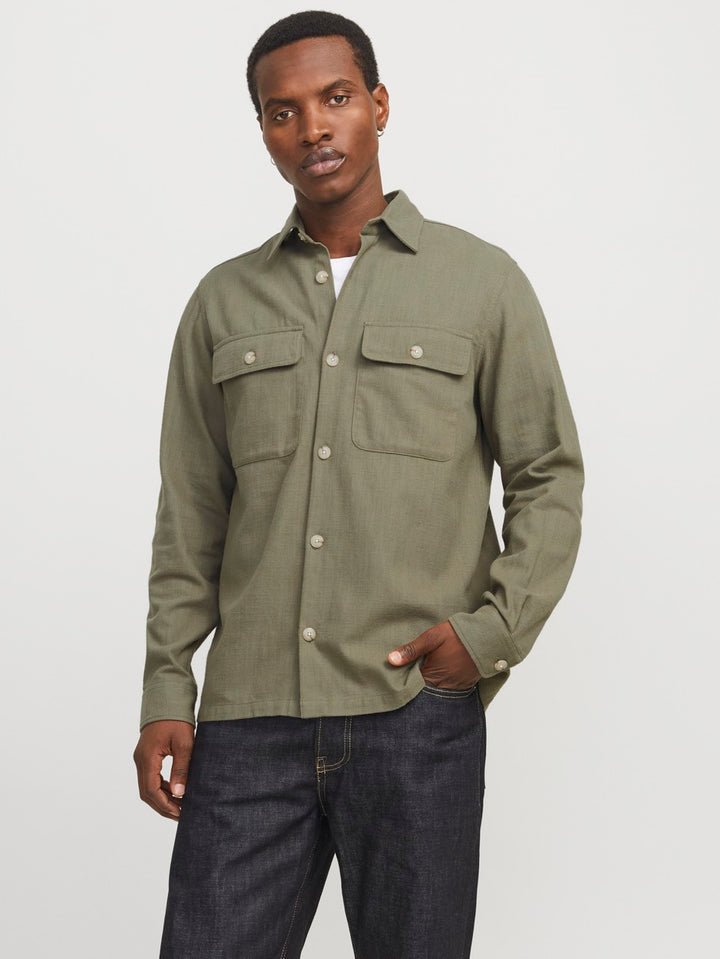 Jprccraymond Spring Solid Overshirt - Army