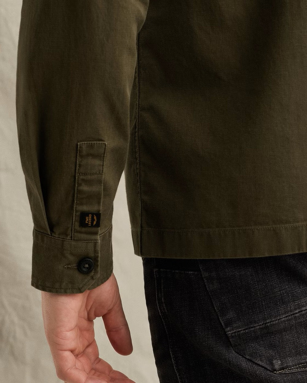 Long Sleeve Shirt Fine Dobby - Army