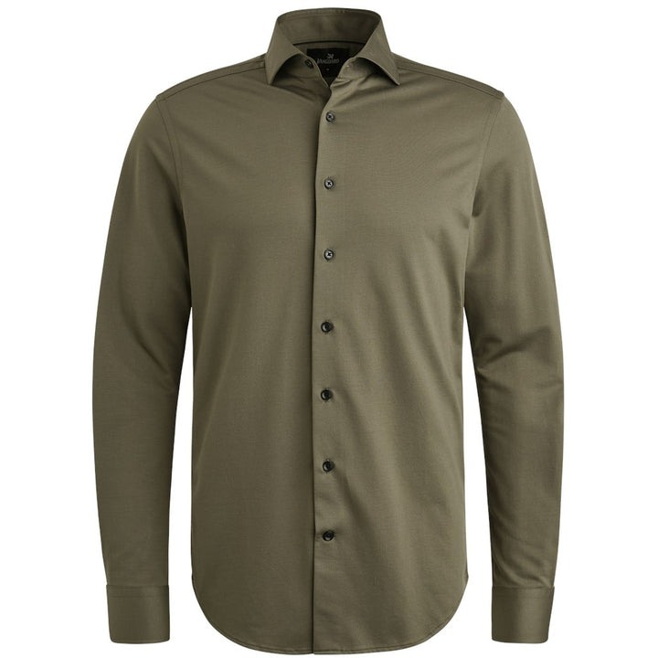 Long Sleeve Shirt Versatile Oxford - Donkergroen