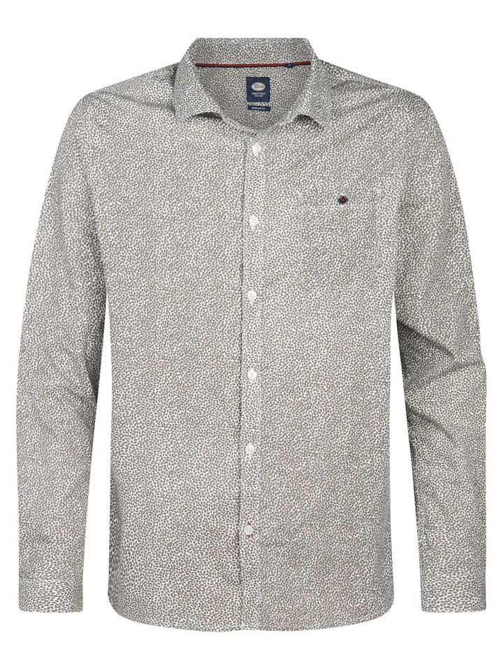 Men Shirt Long Sleeve Aop - Groen Dessin