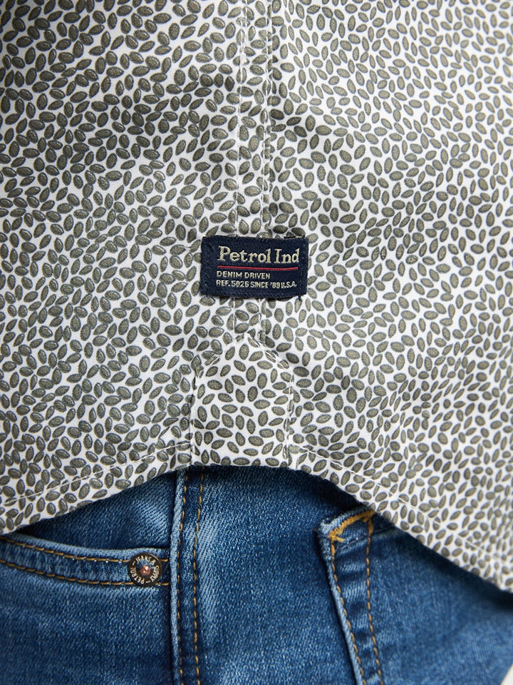 Men Shirt Long Sleeve Aop - Groen Dessin