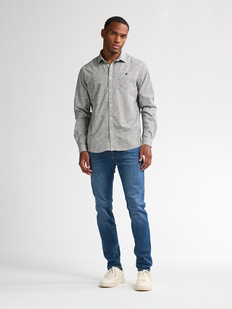 Men Shirt Long Sleeve Aop - Groen Dessin