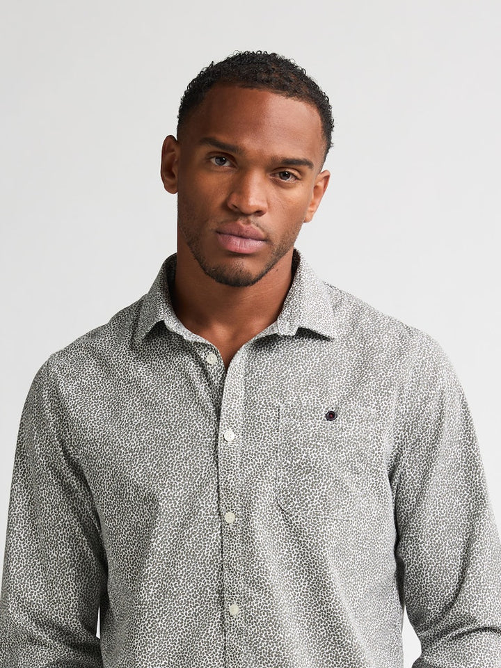 Men Shirt Long Sleeve Aop - Groen Dessin