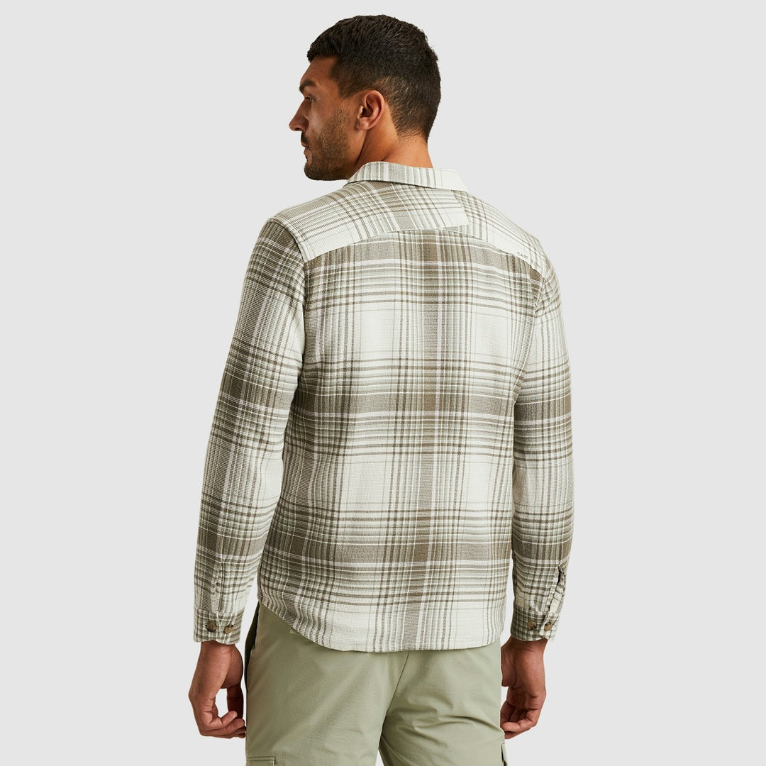 Long Sleeve Shirt Check Weave Yd - Groen Dessin