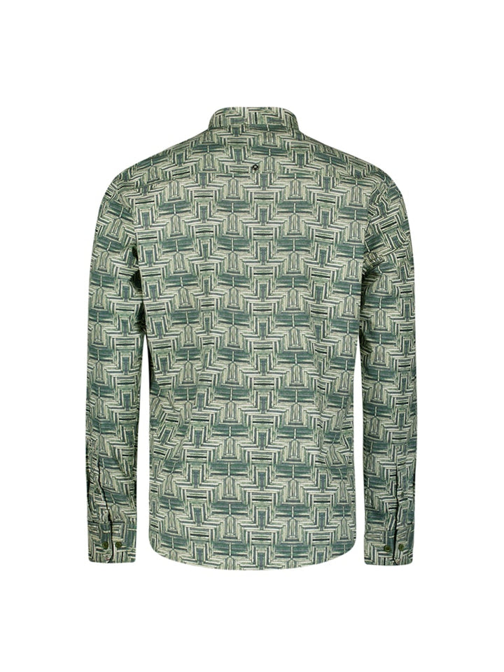 Shirt Stretch Allover Printed - Groen Dessin