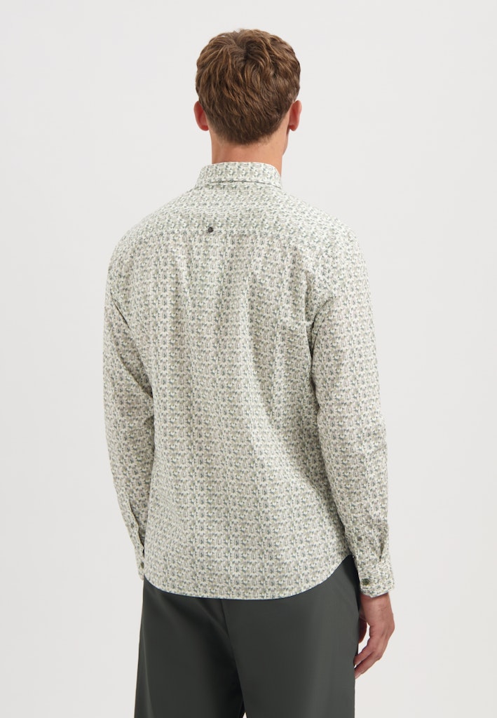 Shirt Stretch Allover Printed - Groen Dessin