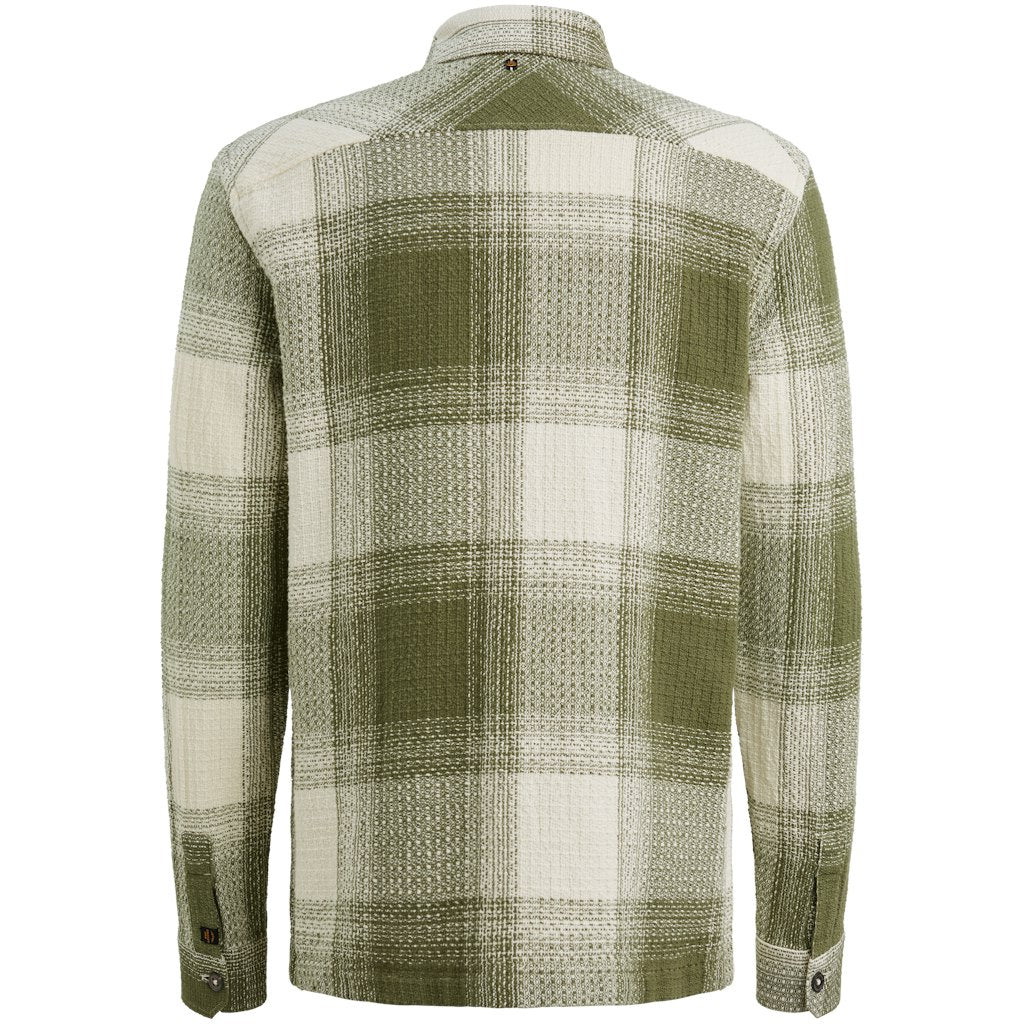Long Sleeve Shirt Dobby Mattweave - Groen Dessin