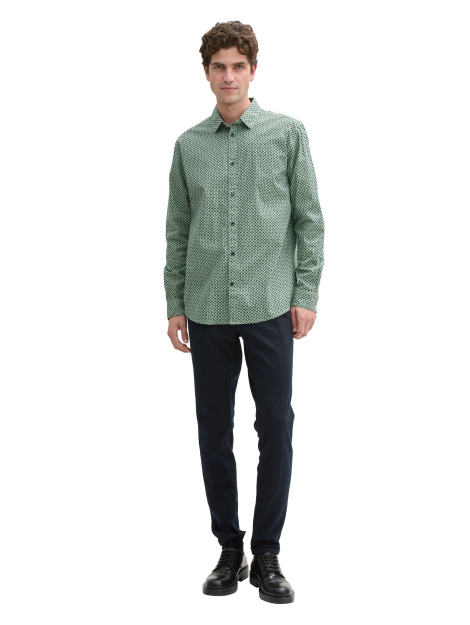 Printed Shirt - Groen Dessin