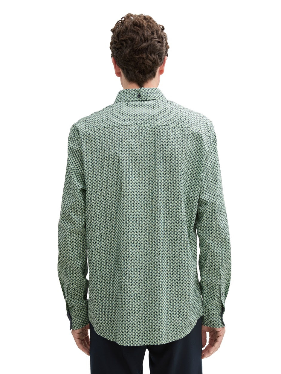 Printed Shirt - Groen Dessin