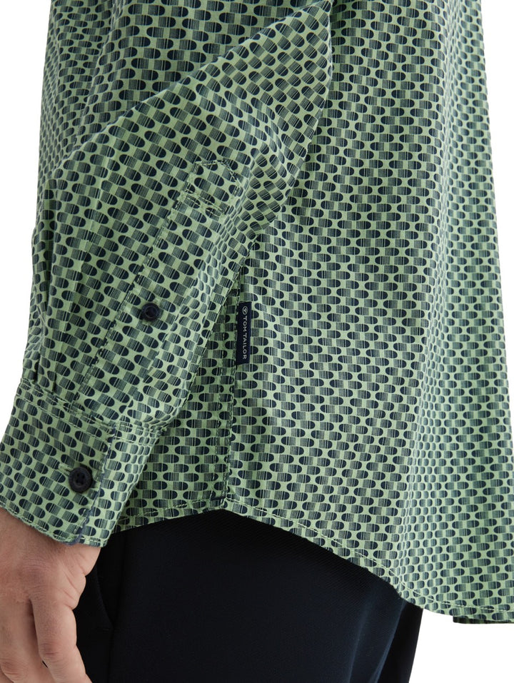 Printed Shirt - Groen Dessin