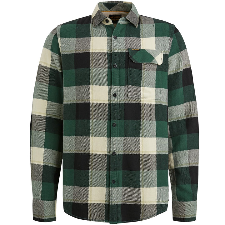 Long Sleeve Shirt Ctn Flanel H. Tw - Groen Dessin