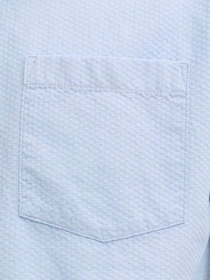 Jornantucket Dobby Shirt Ss - Lichtblauw