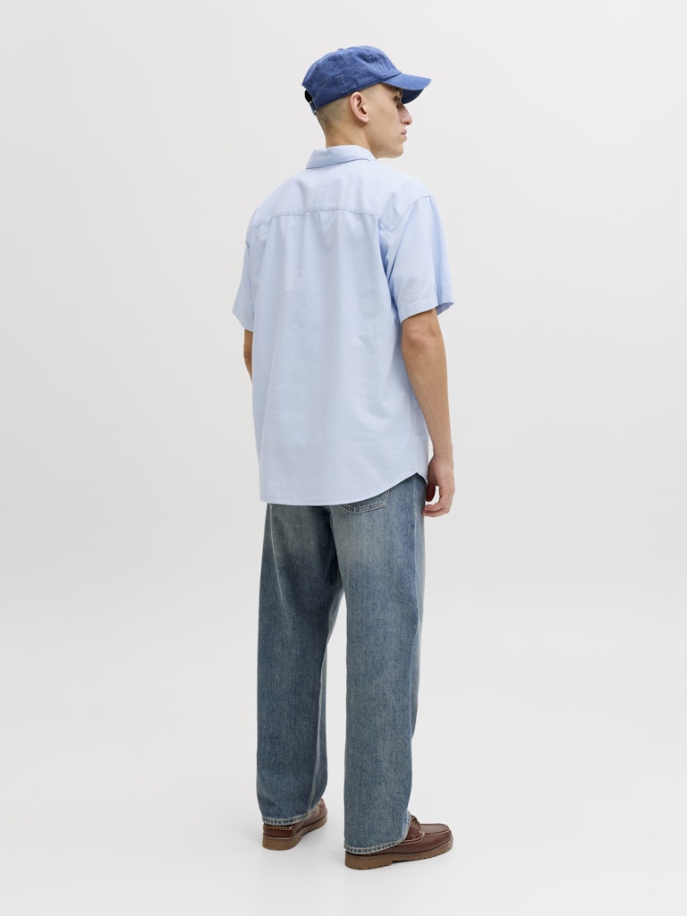 Jornantucket Dobby Shirt Ss - Lichtblauw