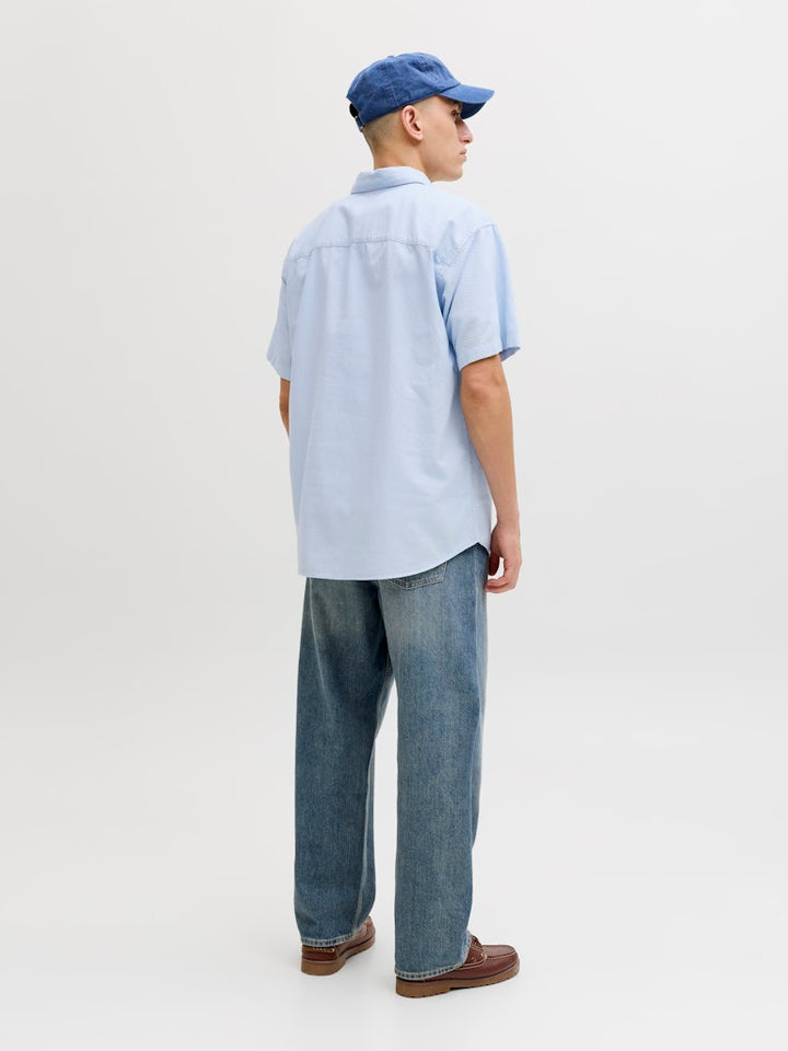 Jornantucket Dobby Shirt Ss - Lichtblauw