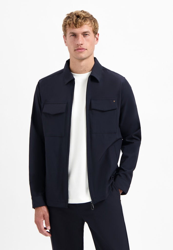 Overshirt Full Zipper Stretch Sedoc - Lichtblauw