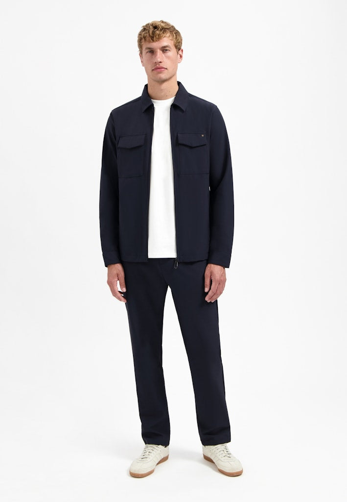 Overshirt Full Zipper Stretch Sedoc - Lichtblauw