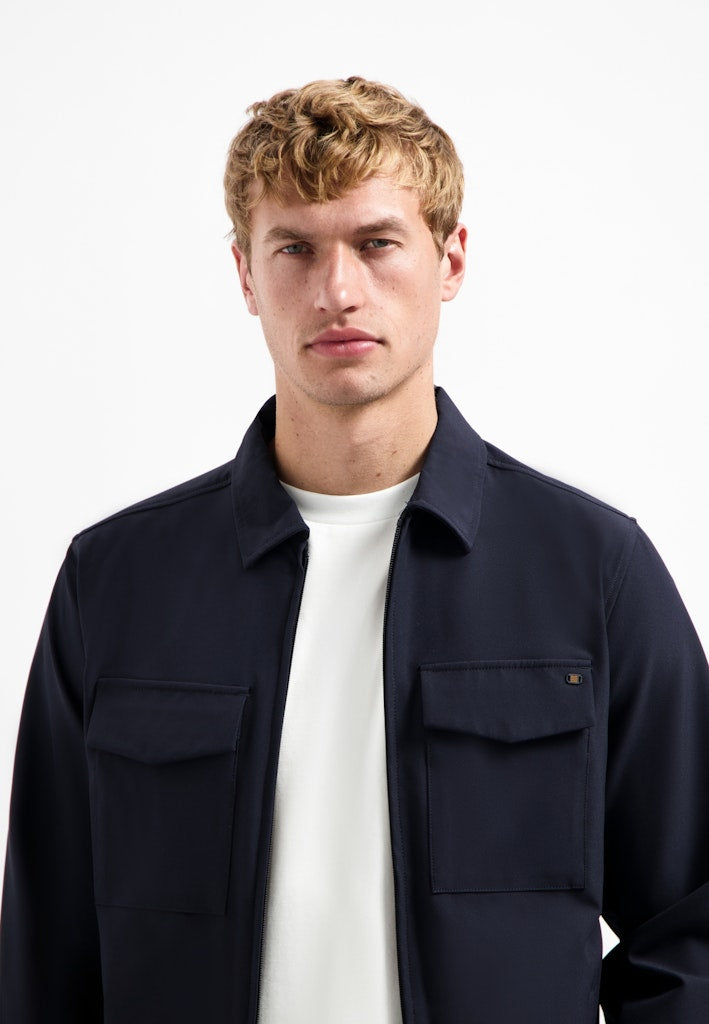 Overshirt Full Zipper Stretch Sedoc - Lichtblauw