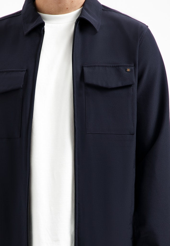 Overshirt Full Zipper Stretch Sedoc - Lichtblauw