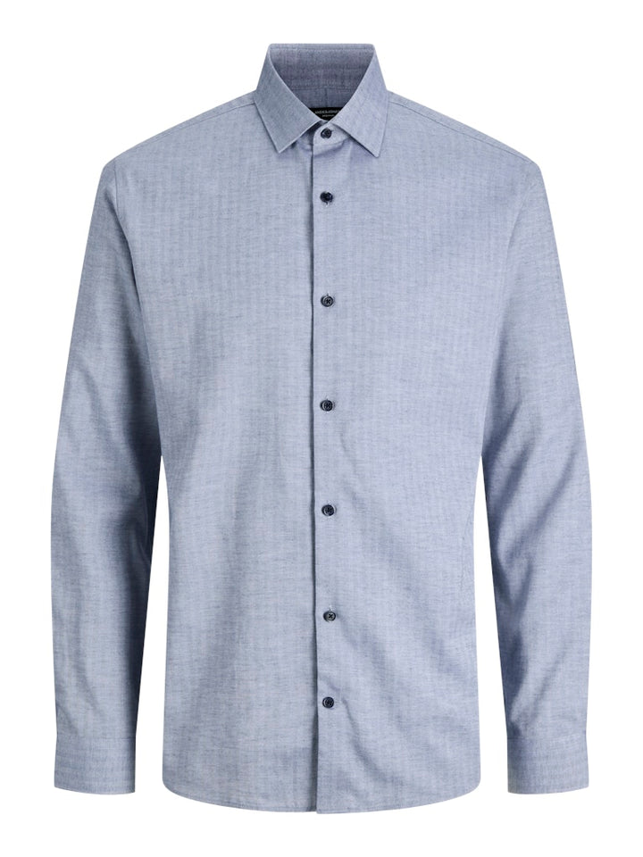 Jprblaparker Melange L/s Shirt Bf Sn - Lichtblauw