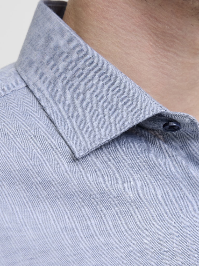 Jprblaparker Melange L/s Shirt Bf Sn - Lichtblauw