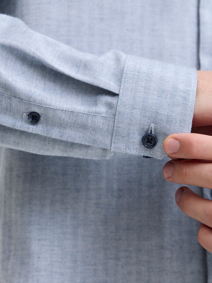 Jprblaparker Melange L/s Shirt Bf Sn - Lichtblauw