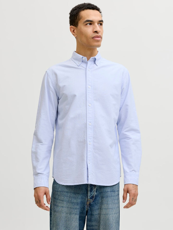Jprbluharvey Oxford L/s Shirt Sn - Lichtblauw