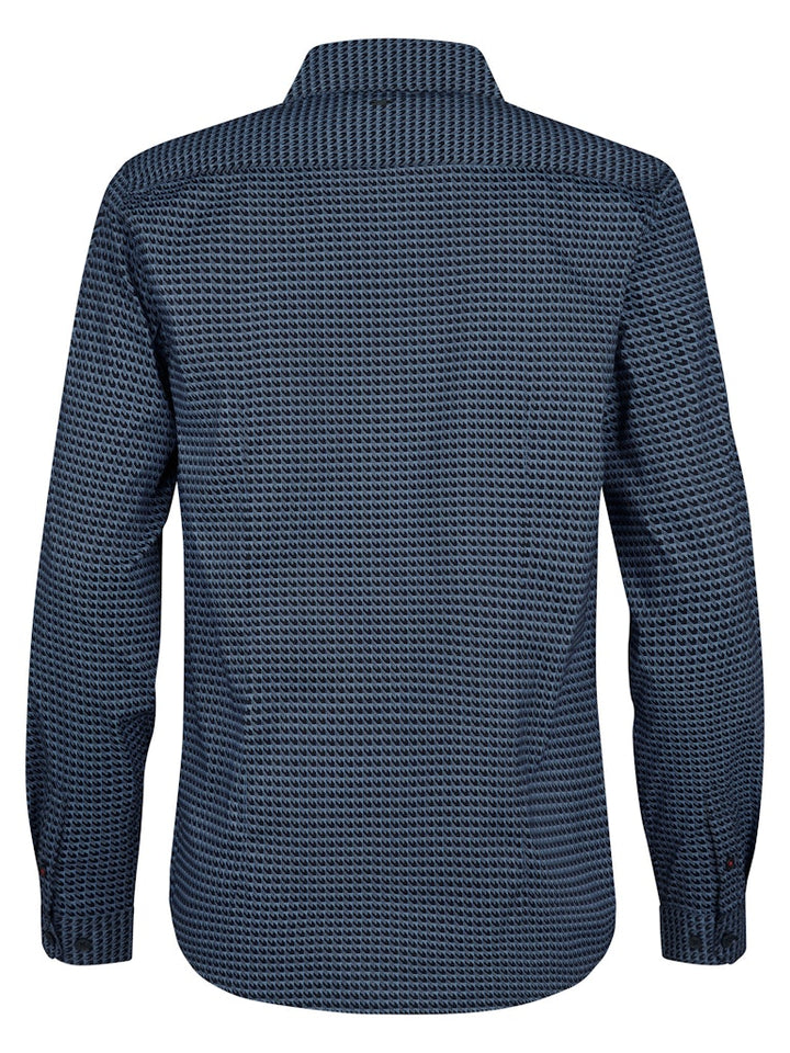 Men Shirt Long Sleeve Aop - Lichtblauw