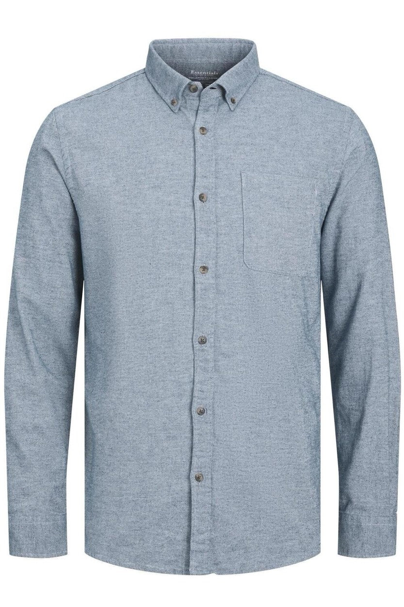 Jjeclassic Melange Shirt Ls Sn - Blue Denim