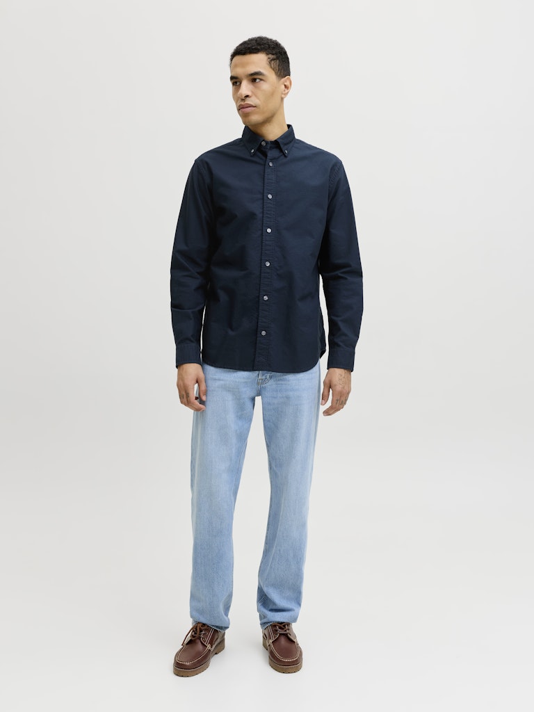 Jprbluharvey Oxford L/s Shirt Sn - Navy