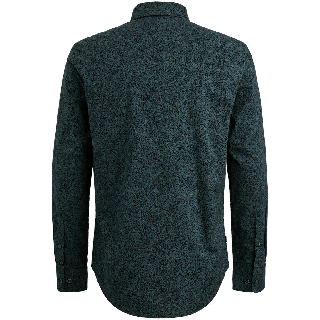 Long Sleeve Shirt Print On Ctn/lyc - Navy