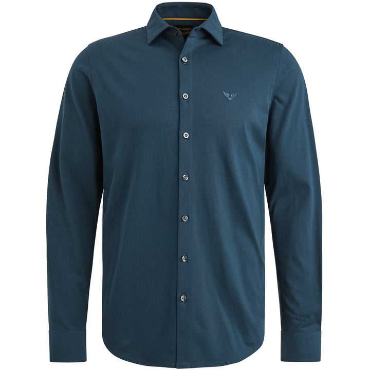 Long Sleeve Shirt Satin Jersey - Navy