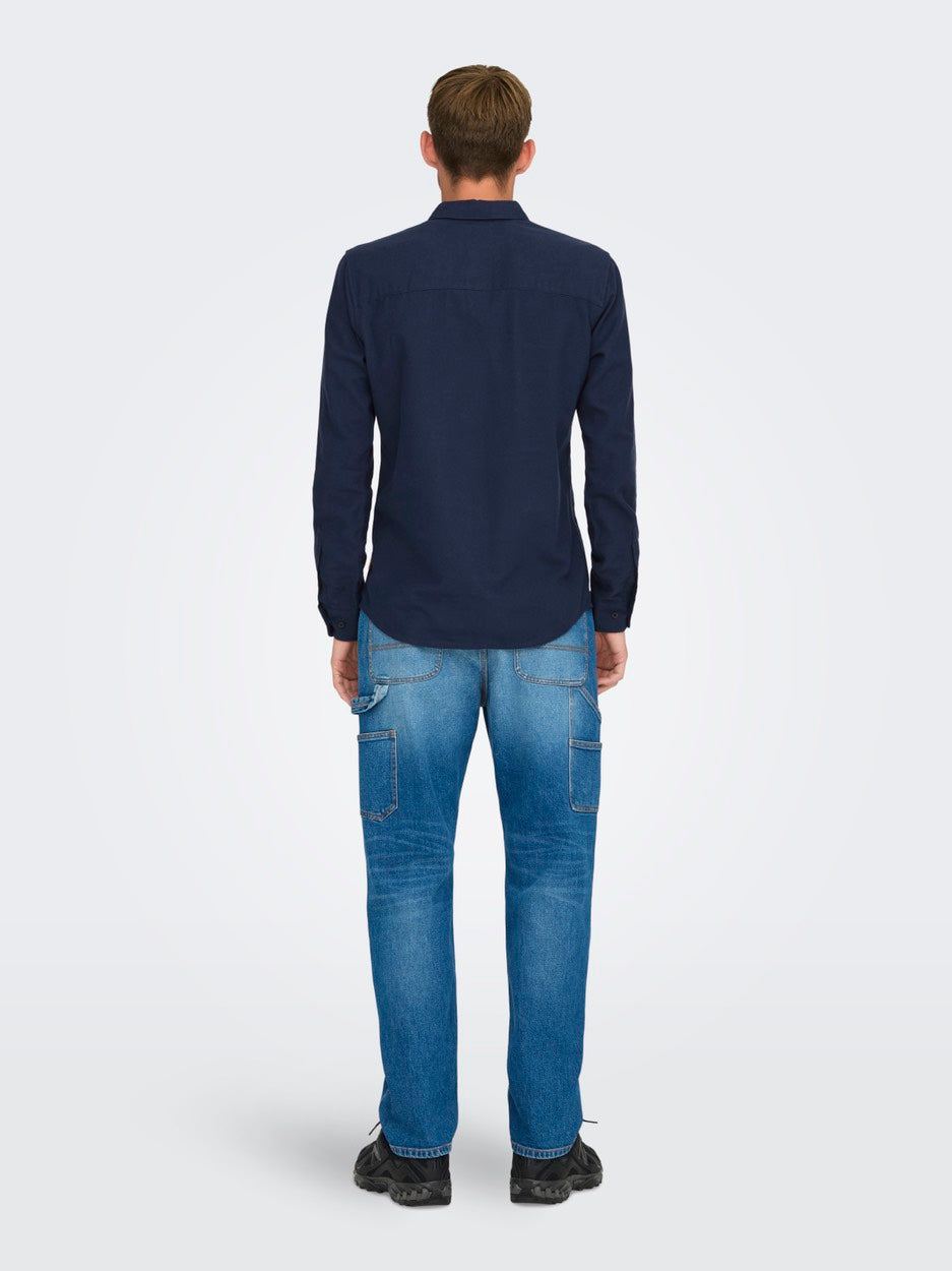 Onsgudmund Slim 1-pkt Solid Shirt N - Navy