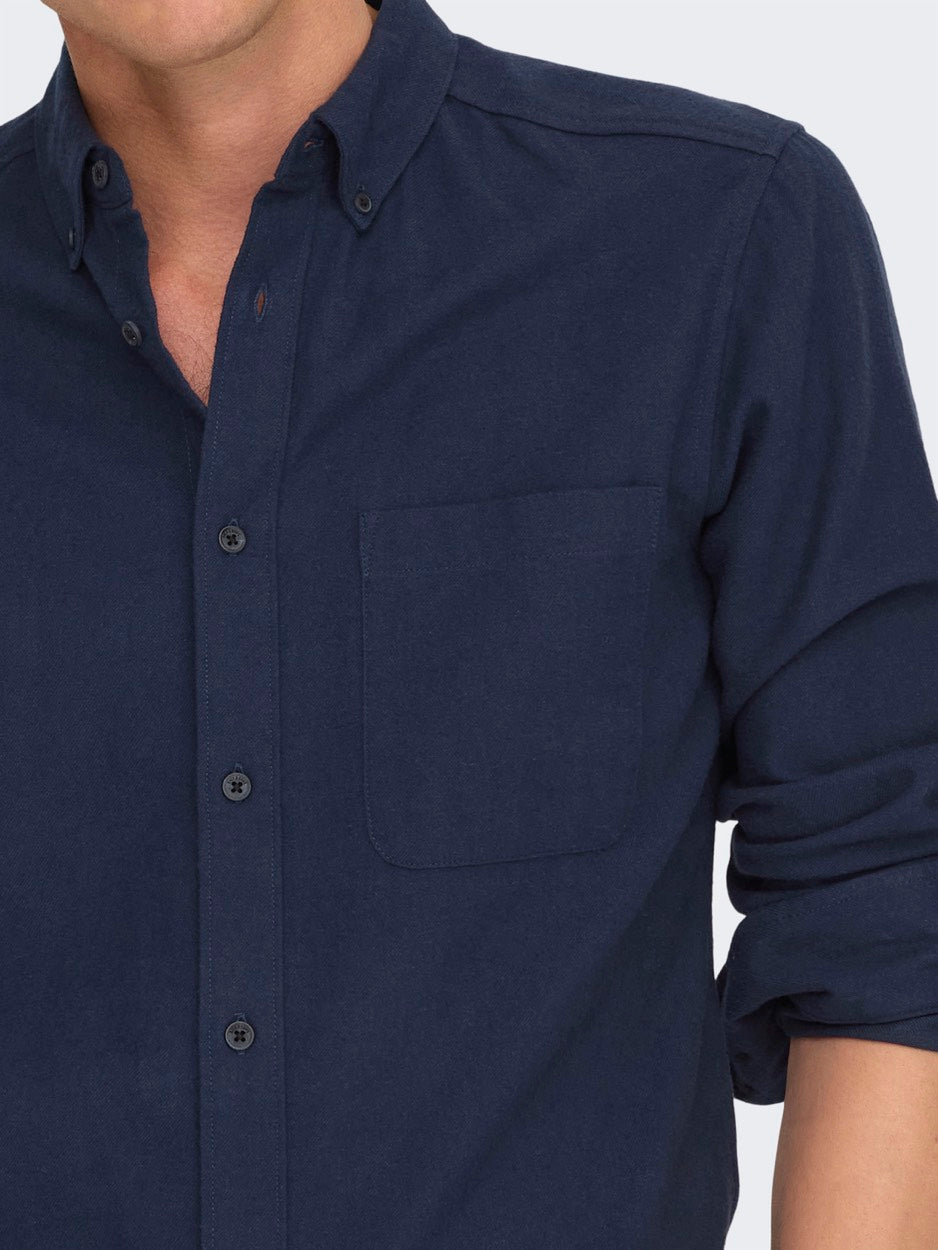 Onsgudmund Slim 1-pkt Solid Shirt N - Navy