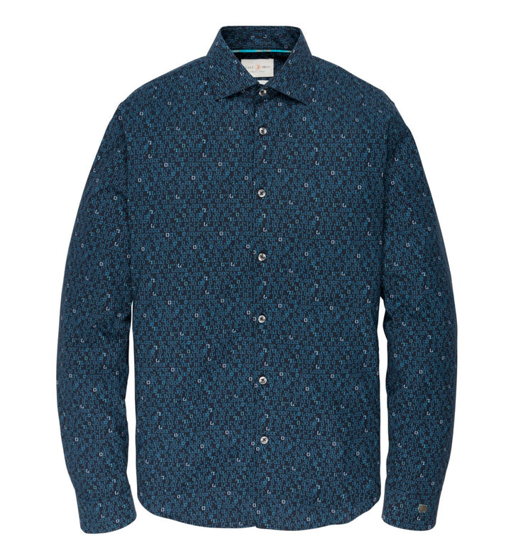 Long Sleeve Shirt Mouline Check Br - Blauw Dessin