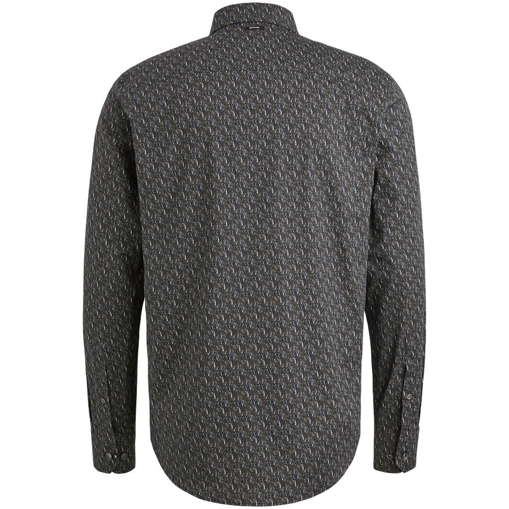 Long Sleeve Shirt Print On Poplin - Blauw Dessin
