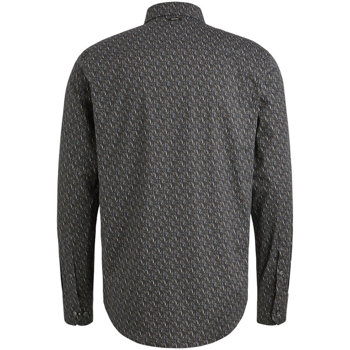 Long Sleeve Shirt Print On Poplin - Blauw Dessin