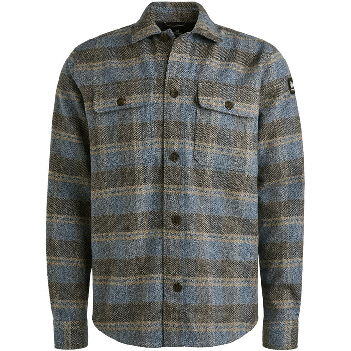 Long Sleeve Shirt Check Brushed Mo - Blauw Dessin
