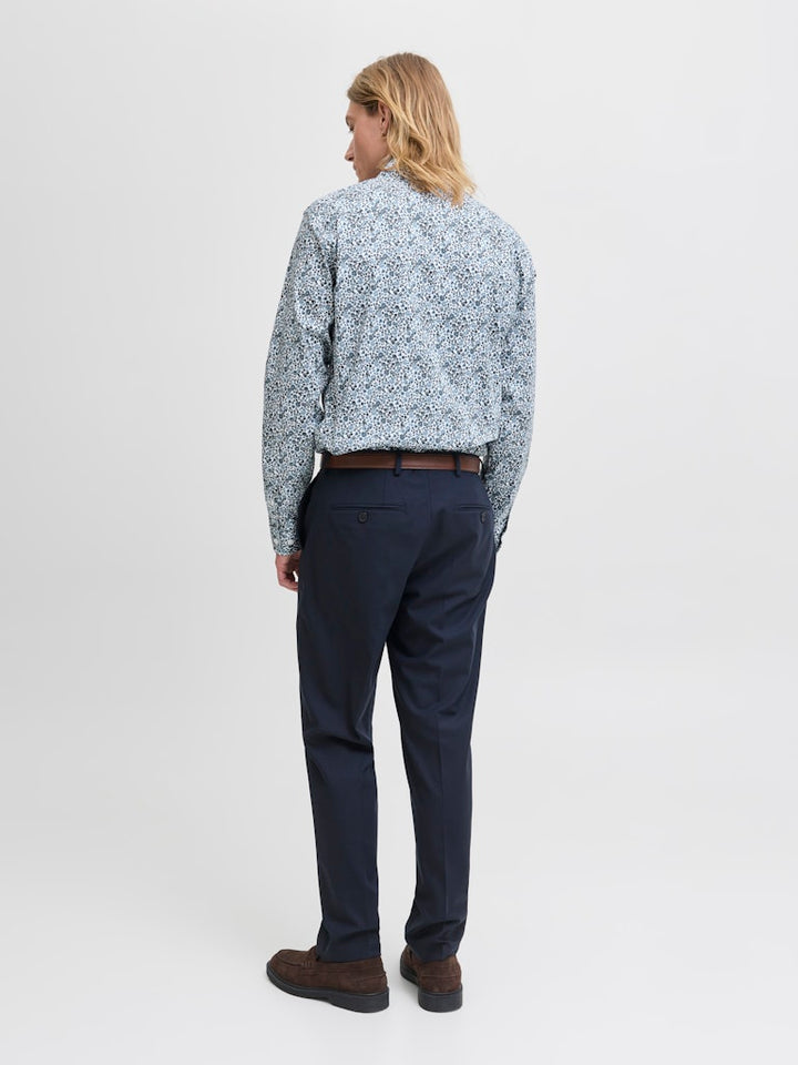 Jprblablackpool Stretch Aop Ls Shirt Sn - Blauw Dessin
