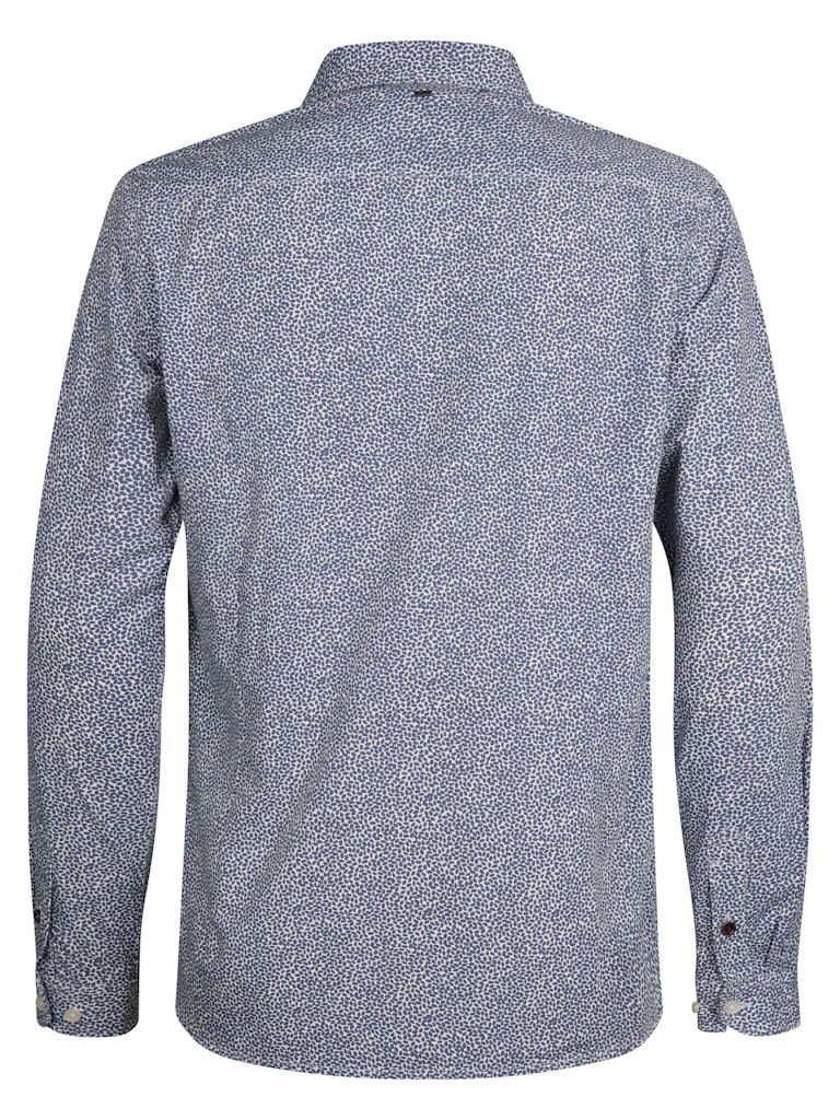 Men Shirt Long Sleeve Aop - Blauw Dessin