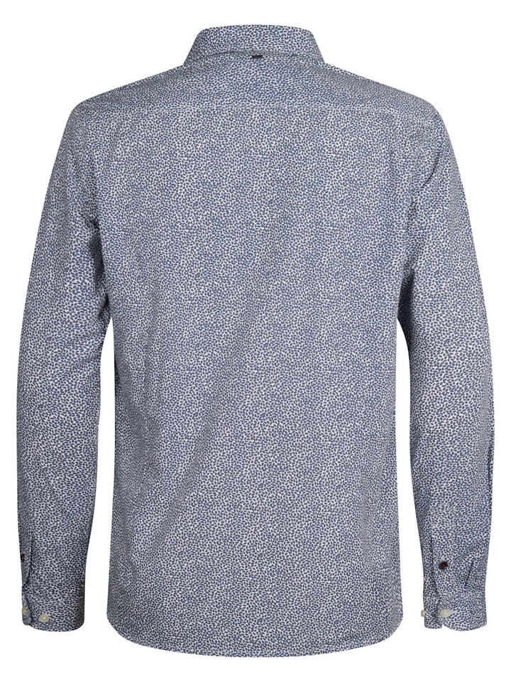 Men Shirt Long Sleeve Aop - Blauw Dessin