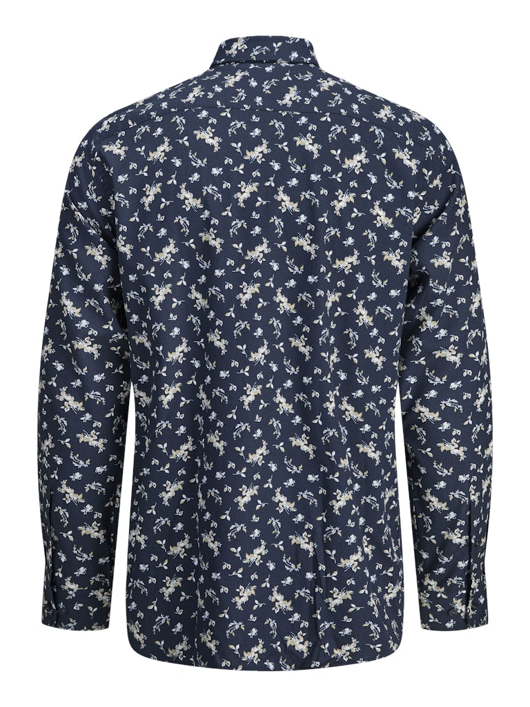 Jprblayork Print Dobby L/s Shirt - Blauw Dessin